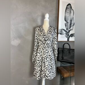 PINKO - SPOTTED FRAPPE DRESS - WHITE/BLACK